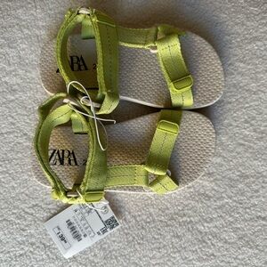Zara Kids Lime Green Strap Sandals